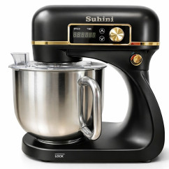 Планетарний міксер - тістоміс 6л Suhini SH-SM6.12 чорний (подвійний гак / металевий корпус)