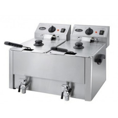 Фритюрниця електрична, 8 + 8 літрів GGM Gastro EFH8 + 8