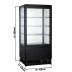 Вітрина панорамний холодильна - 68 л - PVNR72S GGM Gastro