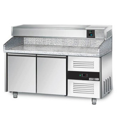 Холодильный стол для пиццы – 1,5 x 0,8 м с витриной