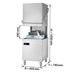 Посудомоечная машина купольного типа (мощность: 6,52 кВт / без дренажной помпы / циркуляционный насос)