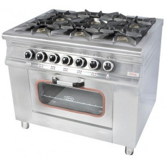 Плита 6-ти конфорочна з духовою шафою, 40х40, PIMAK (МО15-6)