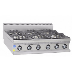 Плита газова настільна 6-ти конфорочна Lors GO.1273