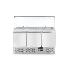 Стіл холодильний Саладетти - 3-дверний, зі скляною вітриною (232798) - 236192 Hendi Стіл холодильний Саладетти - 3-дверний, зі скляною вітриною (232798) - 236192 Hendi