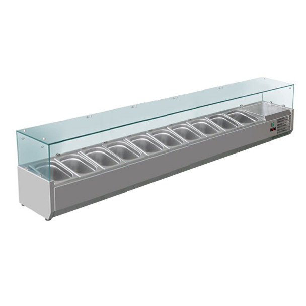 ХОЛОДИЛЬНАЯ ВИТРИНА-НАДСТАВКА HURAKAN HKN-GXD2000GC СО СТЕКЛОМ