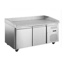 СТІЛ ХОЛОДИЛЬНИЙ HURAKAN HKN-GXPZ2GR ДЛЯ ПІЦИ 2-ДВЕРНИЙ З ГРАН. ПОВ.