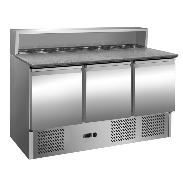 САЛАДЕТА HURAKAN HKN-GXSD3GN 3-Х ДВЕРНА З ГРАНІТНОЮ ПОВЕРХНЕЮ