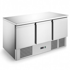 СТІЛ ХОЛОДИЛЬНИЙ HURAKAN HKN-GXS3GN 3-Х ДВЕРНИЙ З НИЖНІМ РОЗМІЩЕННЯМ АГРЕГАТУ