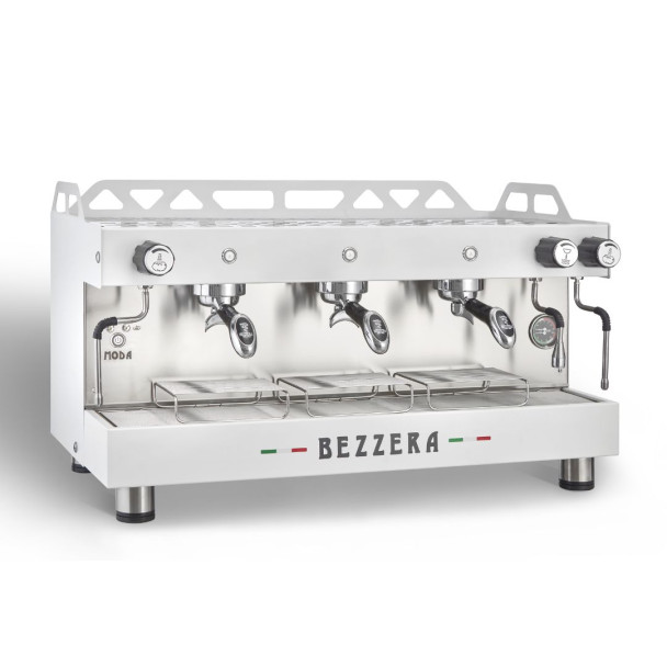 КАВОВАРКА BEZZERA ТРИПОСТОВА НАПІВАВТОМАТИЧНА MODA PM/WHITE