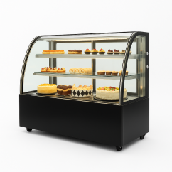 ВІТРИНА ХОЛОДИЛЬНА HURAKAN HKN-LPD150 BLACK (0.9 м, кругла)