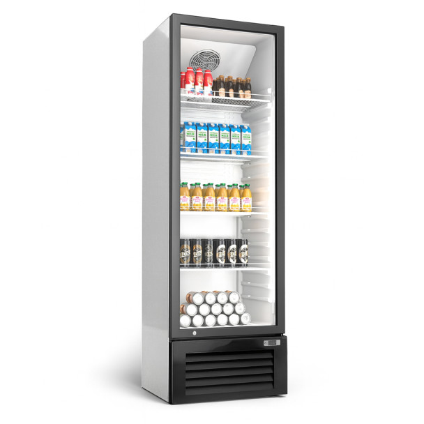 ШАФА ХОЛОДИЛЬНА HURAKAN HKN-BC356 СКЛЯНІ РОЗПАШНІ ДВЕРІ