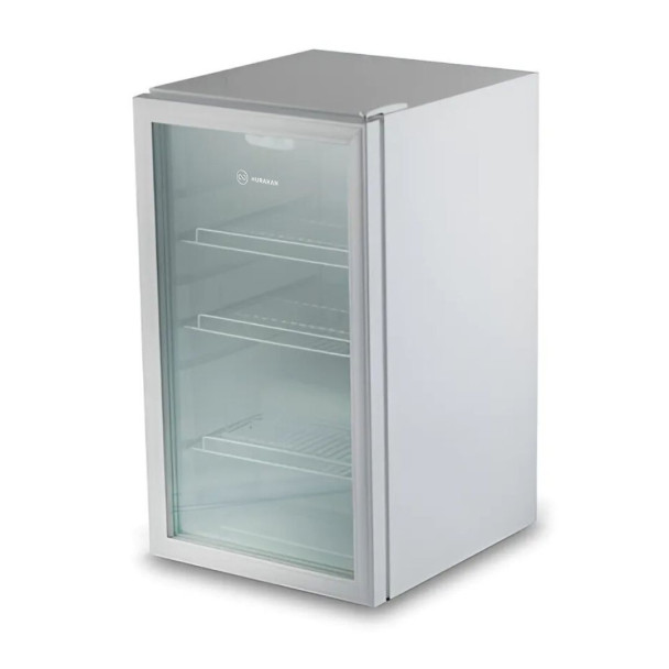 ШАФА ХОЛОДИЛЬНА БАРНА HURAKAN HKN-BC145 НА 100 Л, СКЛЯНІ РОЗПАШНІ ДВЕРІ