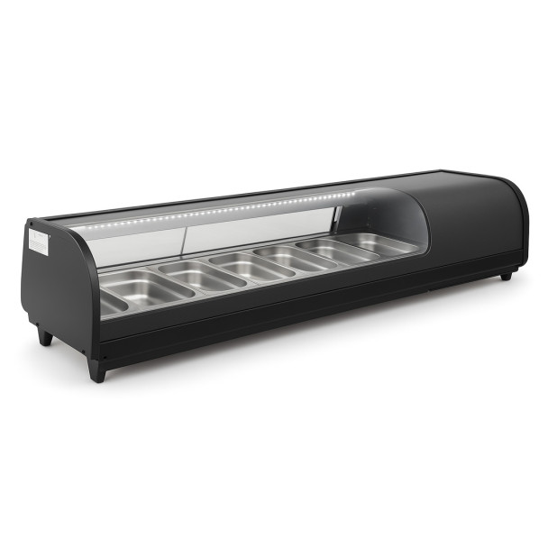 ВІТРИНА ХОЛОДИЛЬНА ДЛЯ СУШІ HURAKAN HKN-VRS62L ЧОРНА