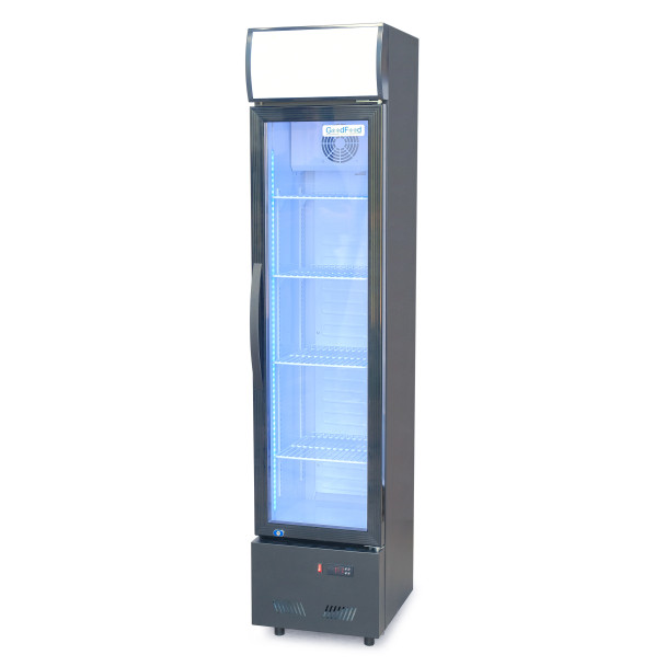 Шафа холодильна для напоїв GoodFood BC160BW2LEDCOL чорна-біла